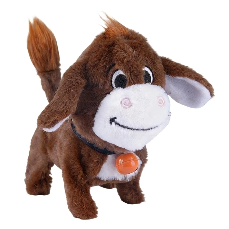 

Adorable Moving and Sound Producing Plush Donkeys Toy for Children Realistic Play Companion Ages 3 and Up