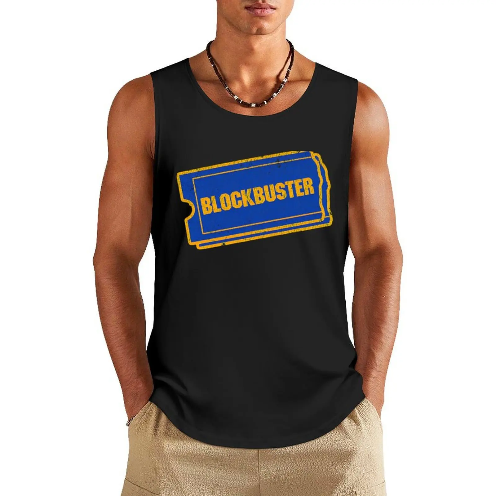 

Blockbuster Tank Top gym clothes men gym Men's t-shirts running shirt underwear