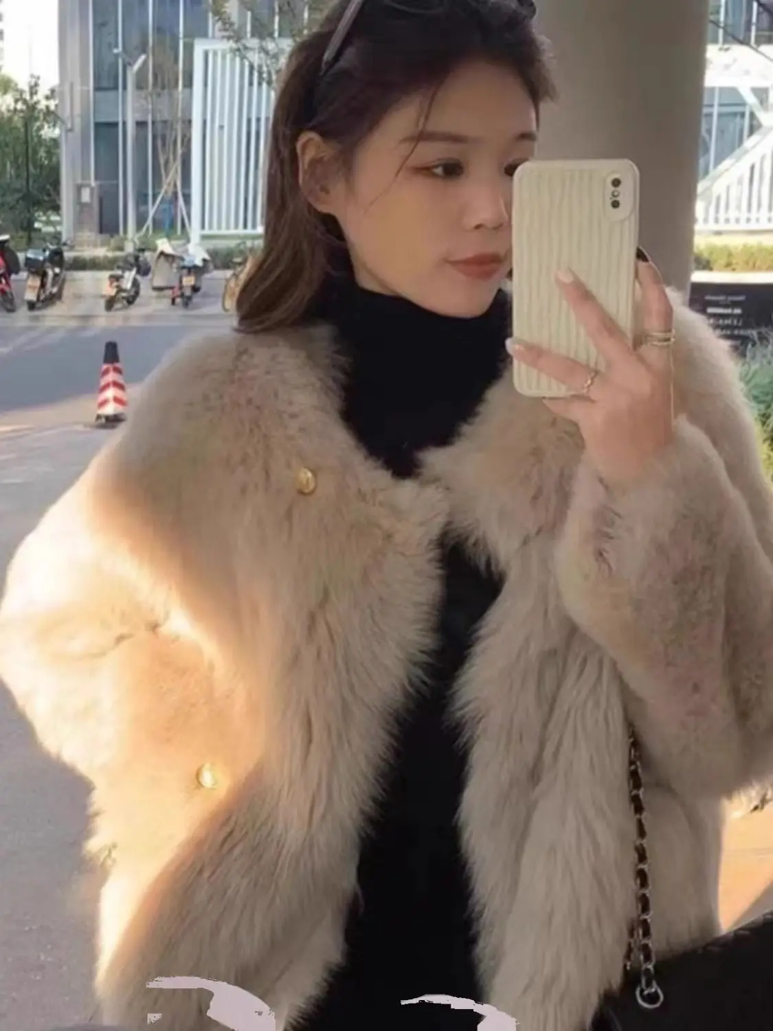 Large Size Thick Plush Jacket for Women Especially for Those Who Are Overweight Loose and High-end Warm and Fur Integrated Top