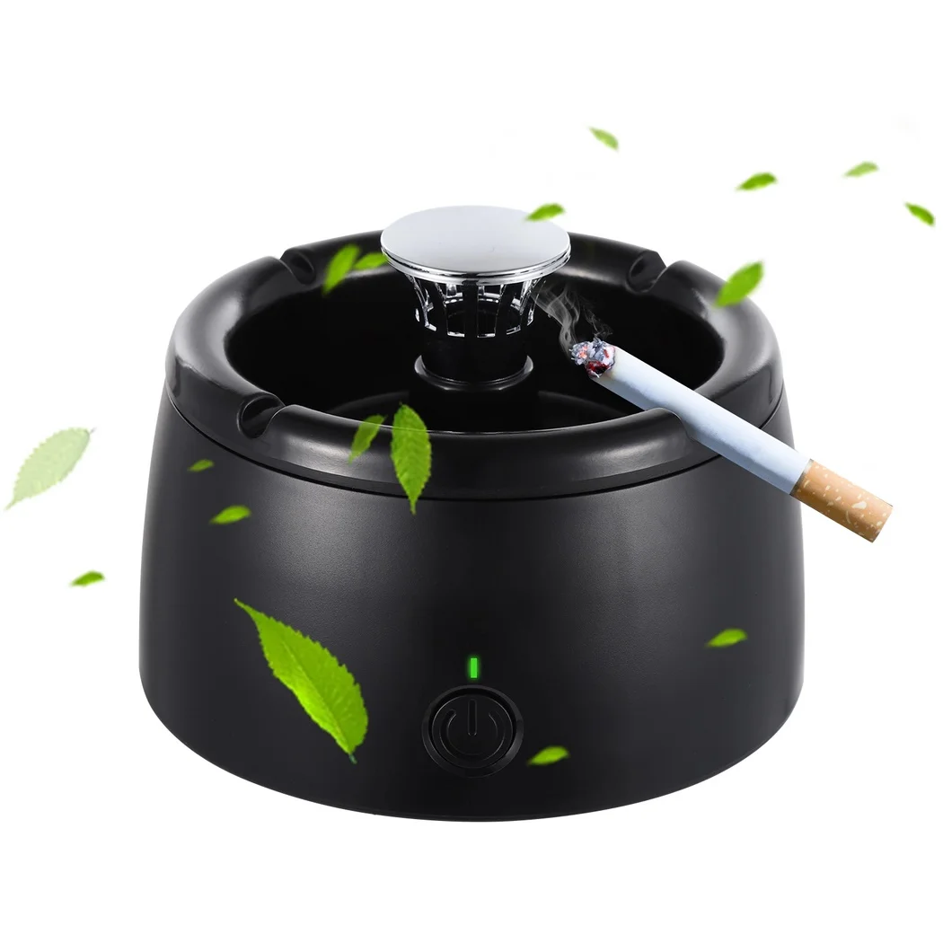 Smokeless Ashtray Negative Ion Air Purifier Activated Carbon Fiber Filter Absorbing Secondhand Smoke Aroma Smoker Ashtray