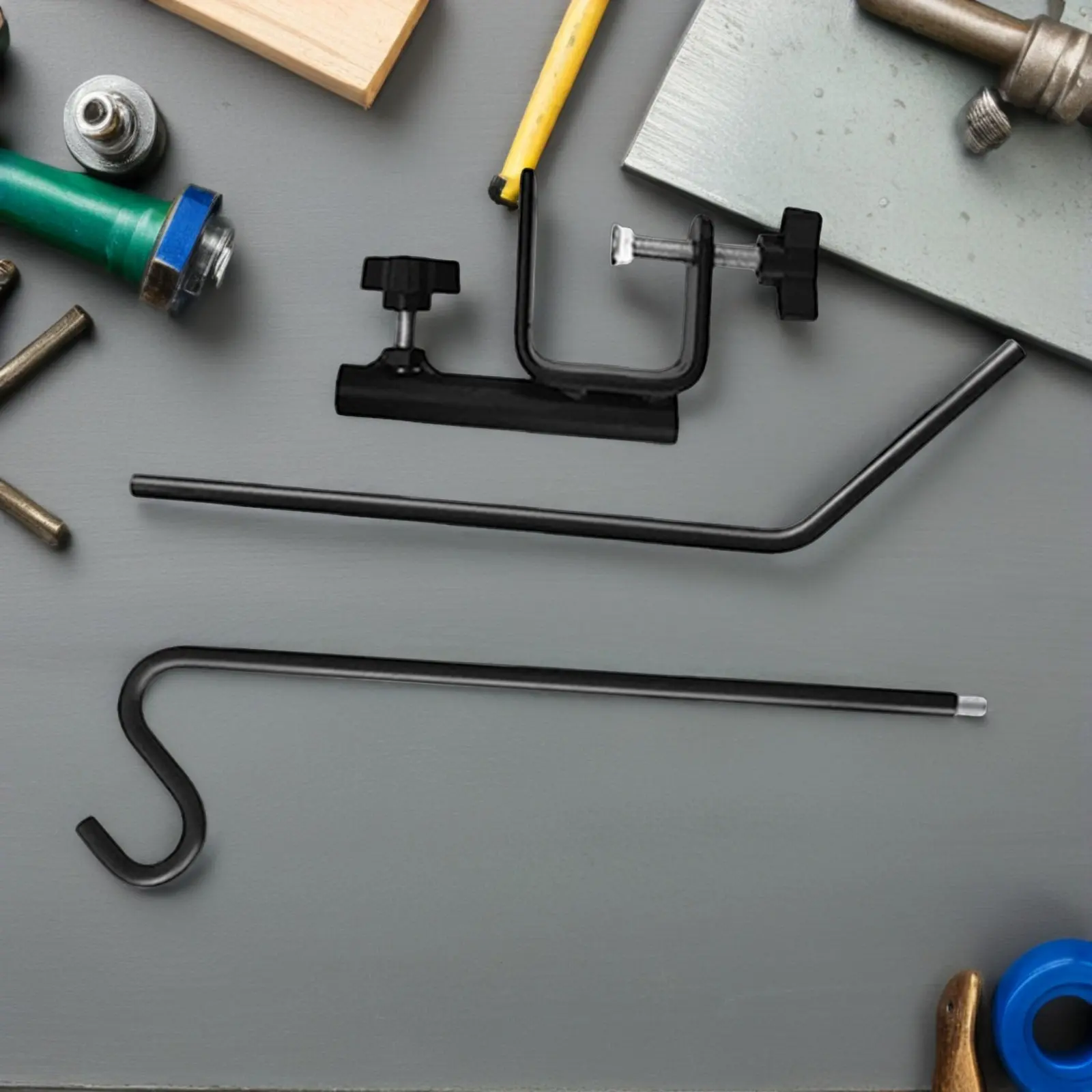 Soporte de Riel Ajustable de Alta Resistencia para Comederos de Pájaros, Colgadores de Plantas, Ganchos de Pastor para Exteriores, Ganchos para Barandillas