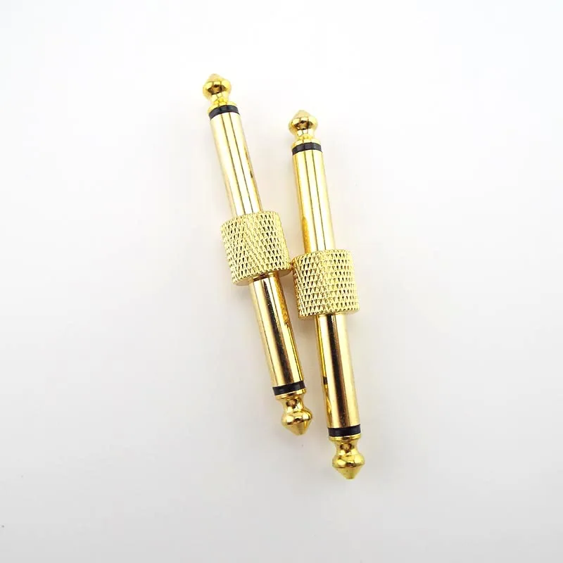 

1/4inch 6.35mm Male Mono Plug Convert Instrument Connector Coulper Jack Interface Cable Adaptor Electric Pedal Board Accessories