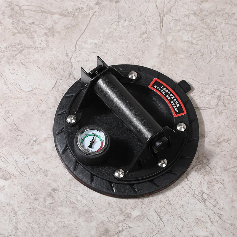 

8 Inch Heavy Duty Manual Vacuum Lifter for Granite Marble Slab with Pressure Gauge OEM & ODM Supported Box Packing