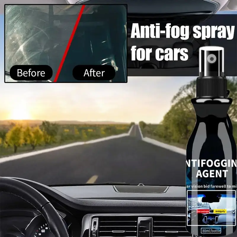 Car Windshield Anti Fog Spray, Intensive Fog Free Agent, Proteção para pára-brisas, Anti Mist Mirrors, All Cars Glasses Visors