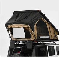Heavy-Duty Pop-Up Car Roof Tent Reinced Steel Frame, Breathable Mesh Doors, UV-Blocked Can & Raincover