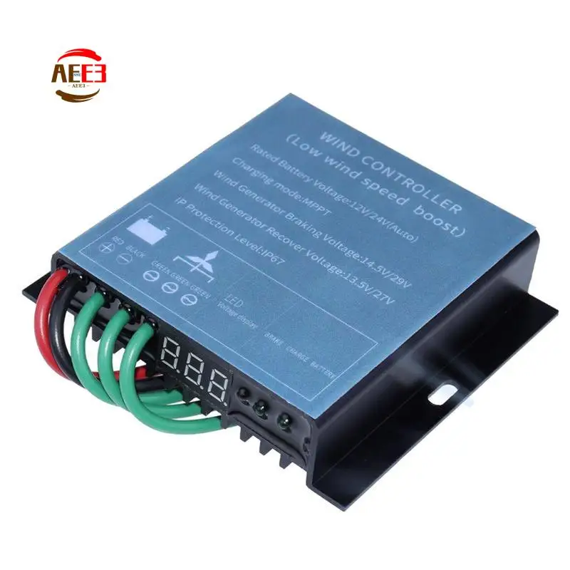 AEE3-Wind Driven Generator Controller 12/24V 800W MPPT Wind Charge Controller Wind Turbine Generator Controller With Monitor