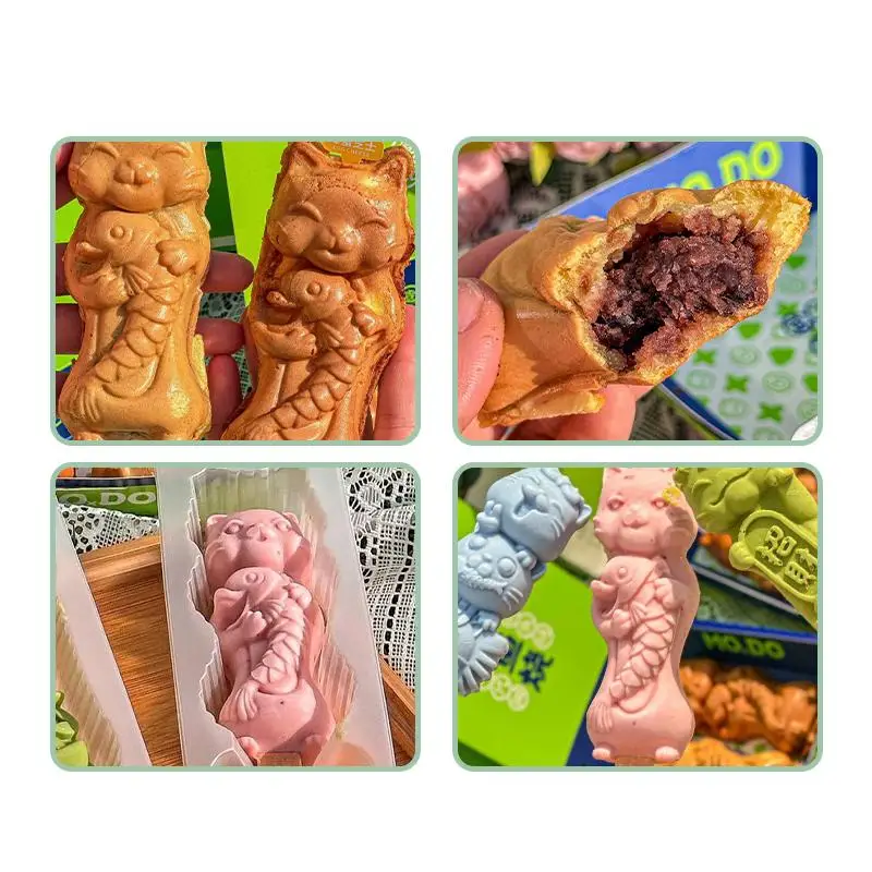 ที่อบขนมวาฟเฟิลไทยากิอุปกรณ์ทำวาฟเฟิลขนมแบบไม่ติดกระทะทำจากสเตนเลสใช้ในเชิงพาณิชย์110V 220V