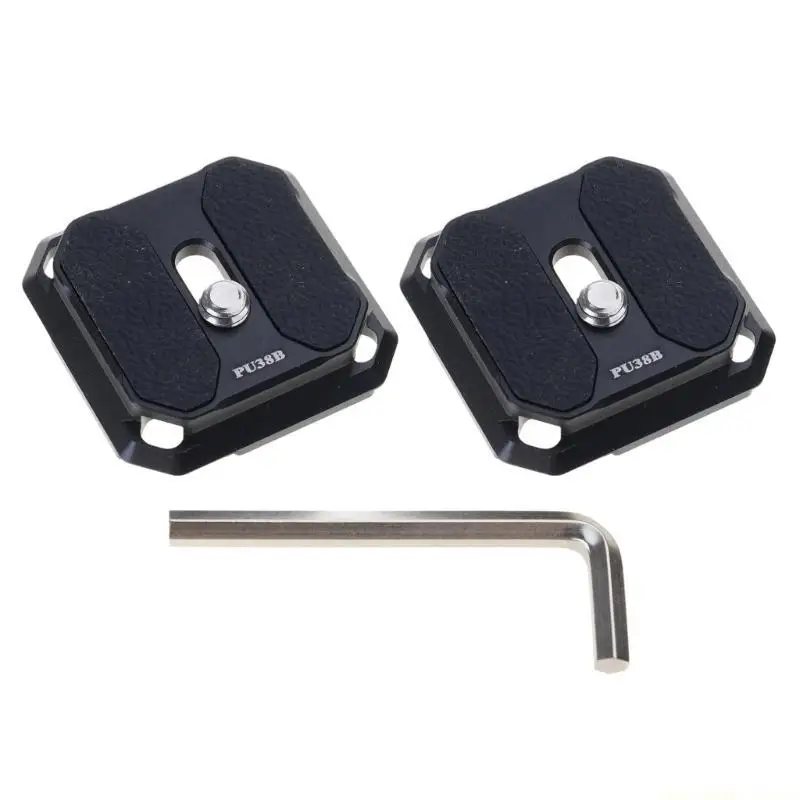 F62C 2xQuick Switching Camera Mount Plate 38mm Arca with Safety Pin for Tripod