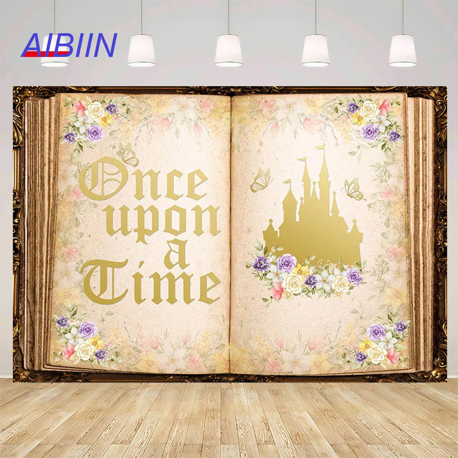 

Once Upon a Time Photography Background Fairy Tale Books Ancient Castle Princess Romantic Story Backdrop Party Decor Studio