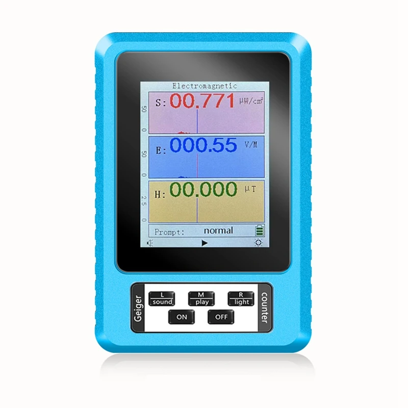 XR2 BR-9A Handheld Electromagnetic Radiation Detector High Precision Electromagnetic Radiation EMF Meter Tester Blue