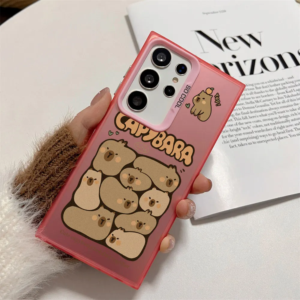 Q Version Capibala Matte Phone Case For Samsung Galaxy A73 A72 A71 A56 A55 A54 A53 A51 A36 A35 A34 A52 A50 A30 S 4G 5G Cover view 5