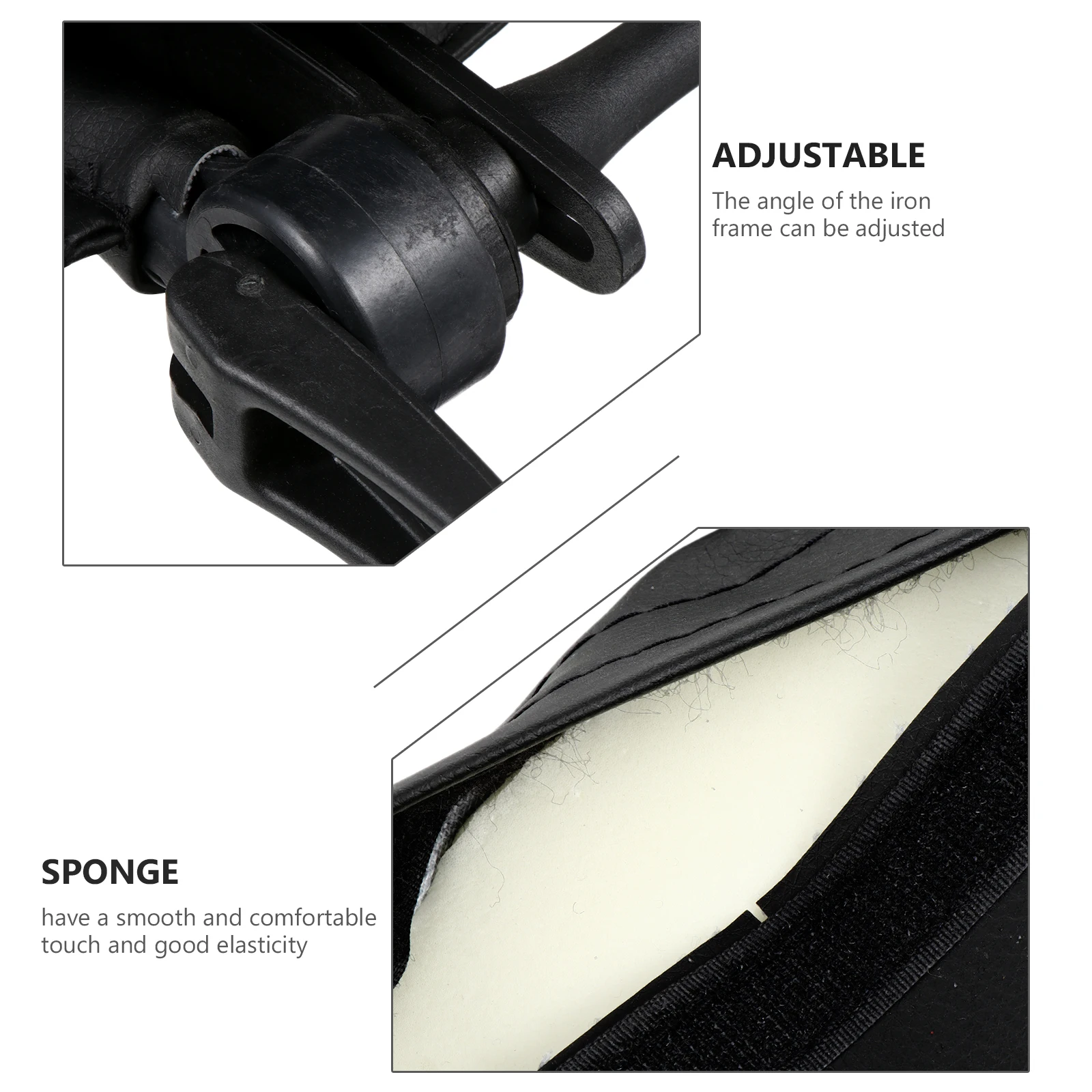 

Facial Pillow Massage Table Nap Cushion Black Bed PU Sponge Stainless Steel Gentle Comfort Office Use Adjustable Angle