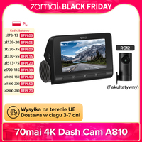 70mai 4K Dash Cam A810 150°FOV 3840*2160 HDR 60FPS AI Motion Detection ADAS Built-in GPS Auto Car DVR A810 Ship from EU