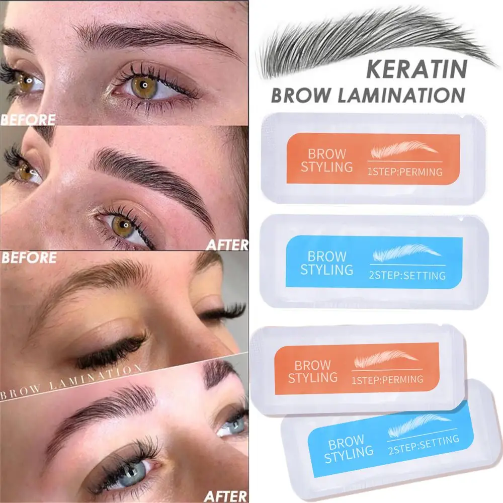 Réglage des sourcils, outil de maquillage longue durée, plumes 3D, Kit de stratification des sourcils à la kératine, réglage des sourcils