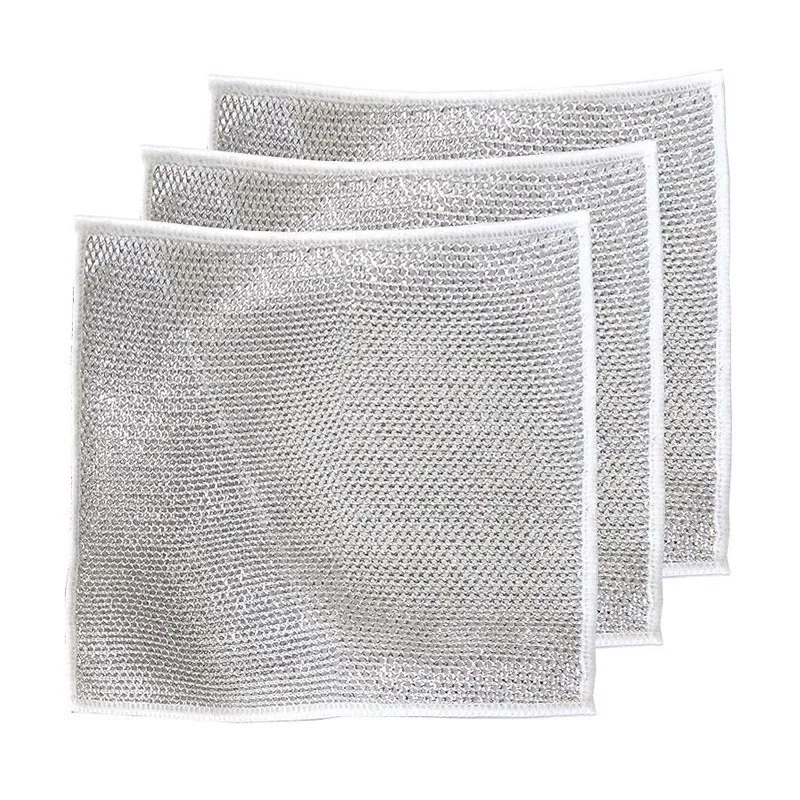 5/10pcs Wire Dishwashing Rag Pads Tianfry Multipurpose for Wet and Dry Multipurpose Wire Miracle Cleaning Cloths