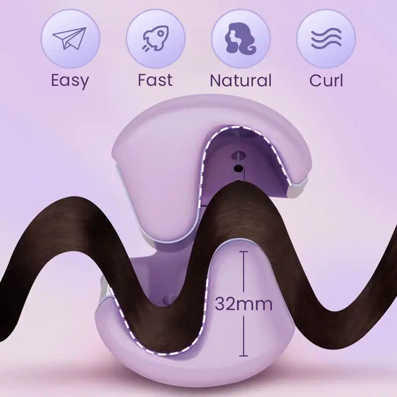 32 مللي متر مموج الشعر الفرنسي موجة المهنية البيض لفة مكواة تجعيد الشعر المموج متموج الطراز سريع التدفئة تكثيف أداة التصميم #2