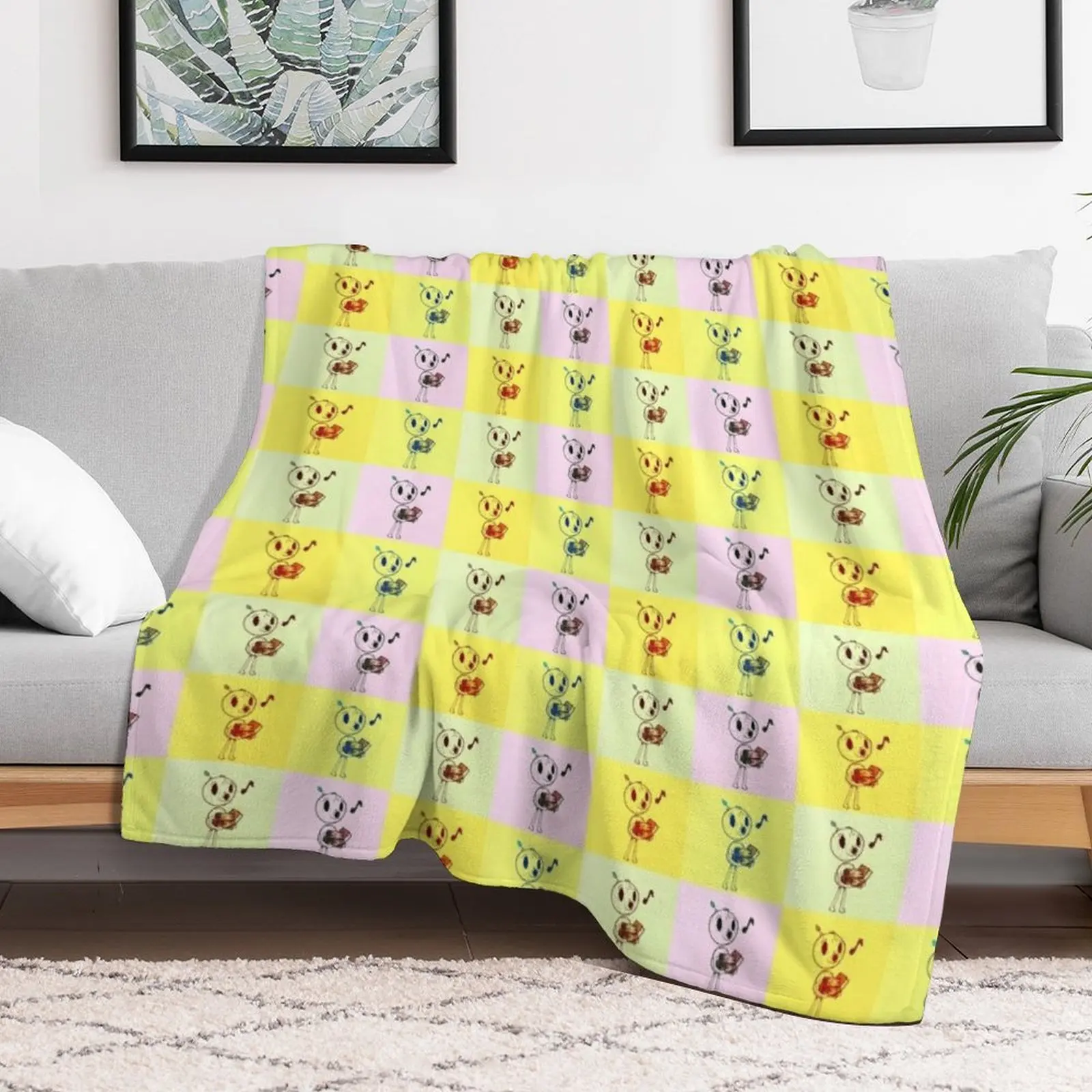 Wood Man - Hilda Throw Blanket Cute Plaid Baby Blankets