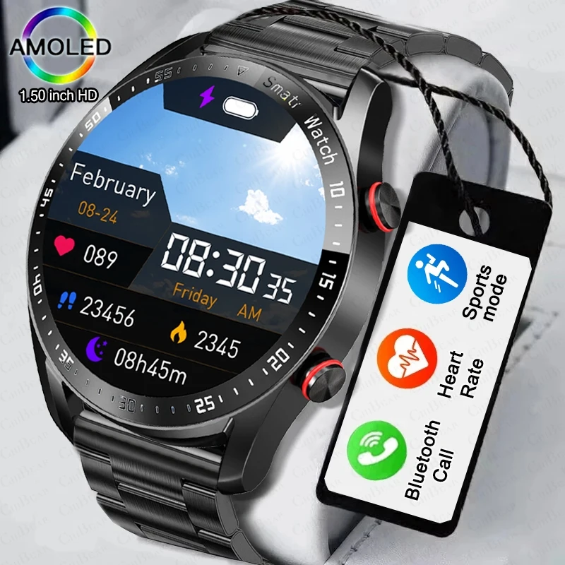 New GPS Smart Watch Men ECG+PPG Heart Rate Blood Oxygen Monitor Sport  Waterproof Bluetooth Call Smartwatch For Huawei GT3 Pro