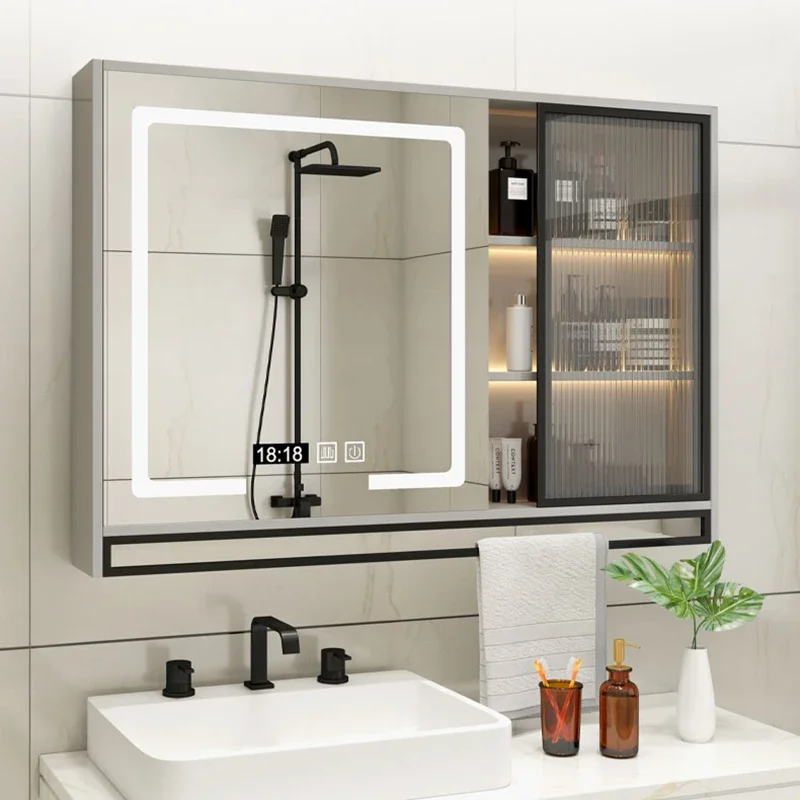 Nordic Intelligent Bathroom Cabinets Multifunctional Touch Bathroom Cabinets Defogging Home Furniture Compartiment HBMC