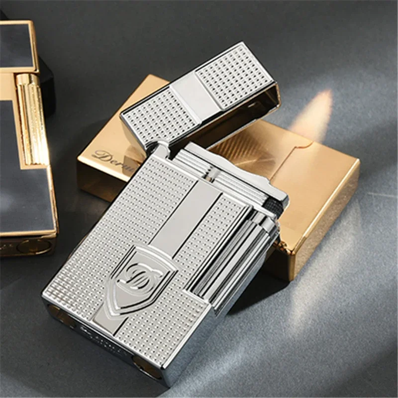 DERUI Metal Kero Torch Lighters Grinding Wheel Ignition Open Flame Vintage Kitchen Lighters Men's High-end Men's Gift