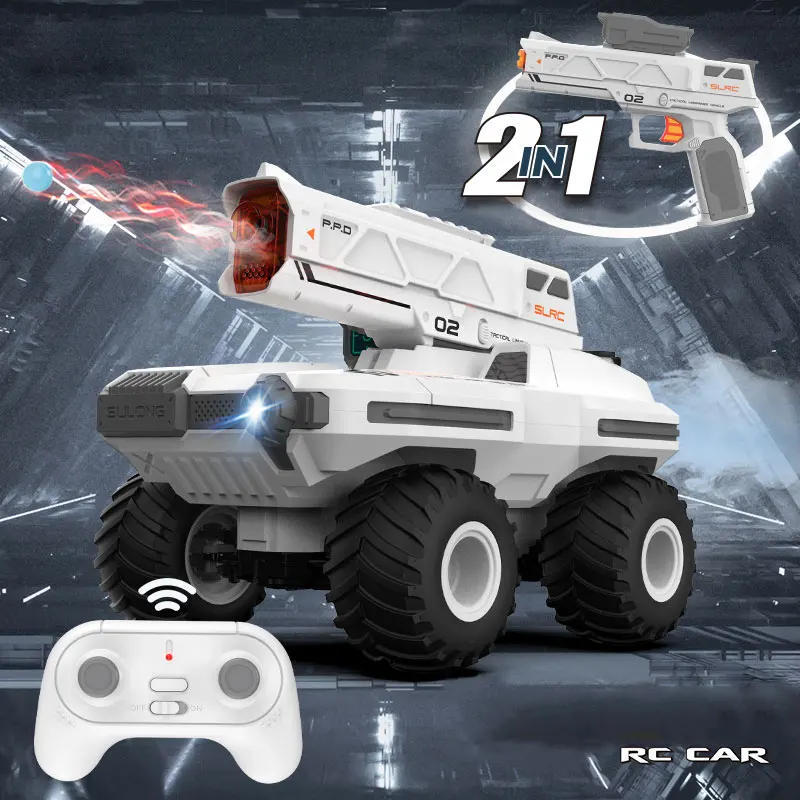 

2 IN 1 Gel ball & Spray Remote Control Car 2.4Ghz Gel Ball Gun RC Tank New Cool Boys Toys Children Birthday Gifts AC137