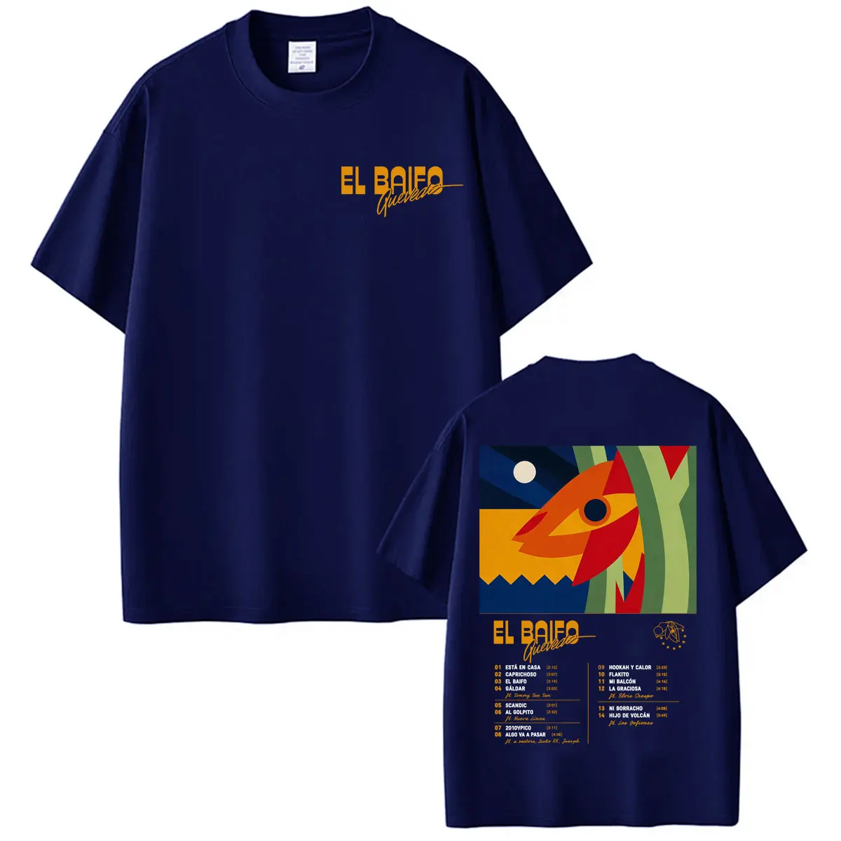 Rapper Quevedo EL BAIFO 2026 Grafik-T-Shirts für Männer und Frauen Mode Hip-Hop Street Gothic T-Shirt Lässiges Baumwoll-Kurzarm-T-Shirt – Detail 3