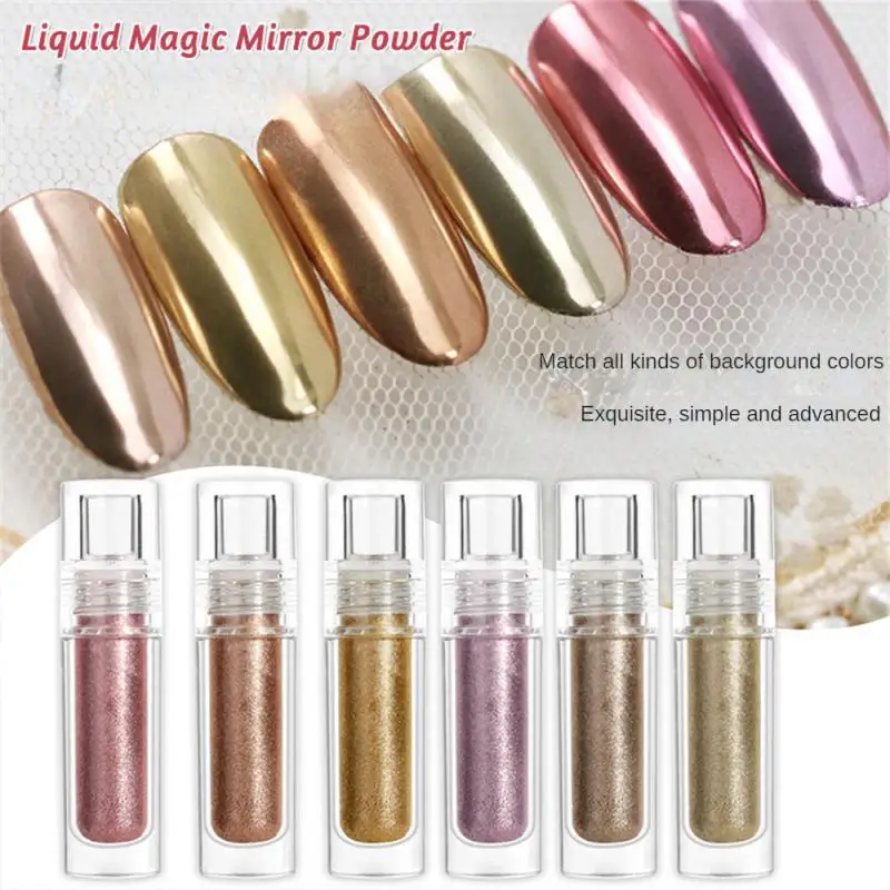 Poudre miroir liquide Bergame pour décoration d'ongles, taille 7.5, 19cm, 2 pièces, 3 pièces, 4 pièces