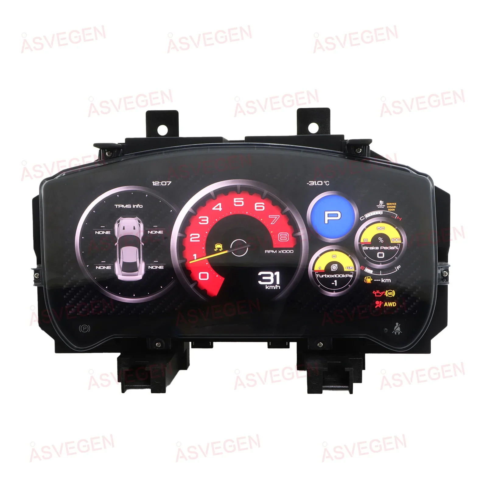 For Nissan GTR 2007-2016 Car Digital Cluster Virtual Instrument Speedometer 12