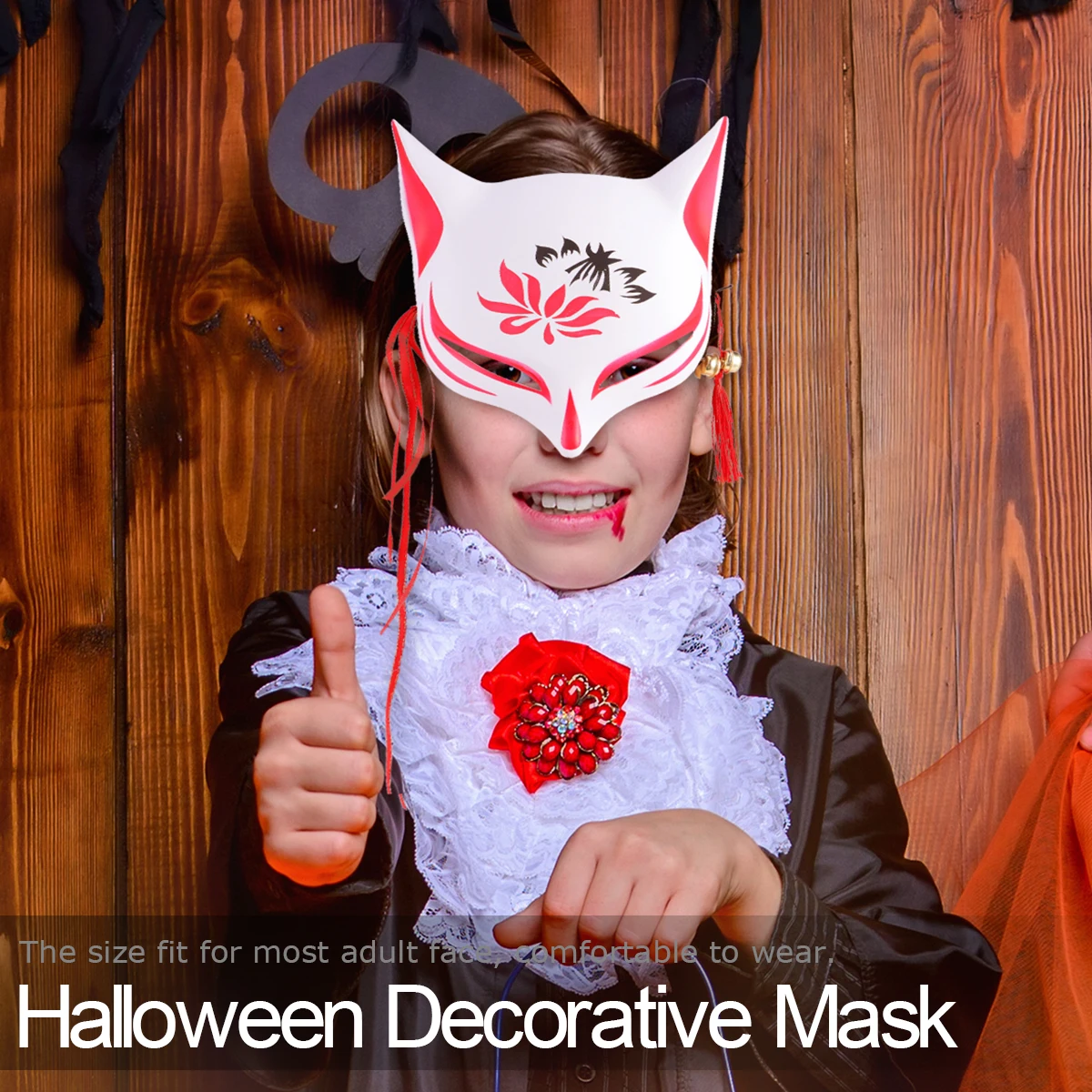 

Fox Mask Party Supplies Halloween Cosplay Props Prom Decorative for Men and Women