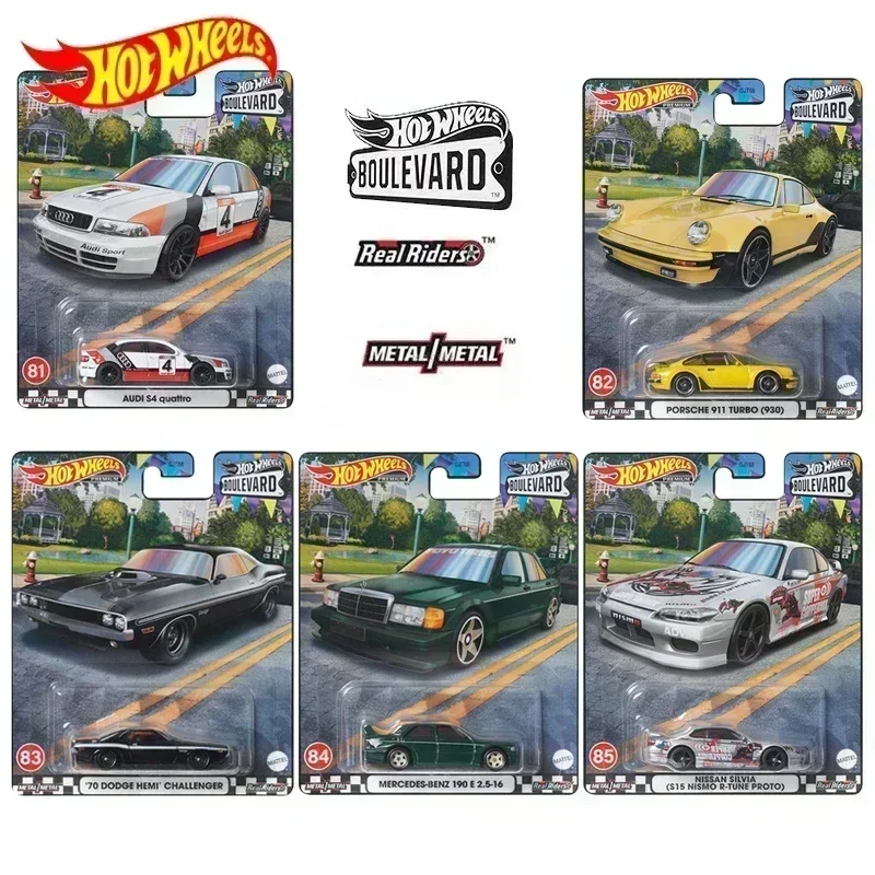 Original Hot Wheels Premium Car Boulevard Kids Toys for Boys 1/64 Diecast Voiture AUDI S4 QUATTRO DODGE HEMI NISSAN SILVIA Gift