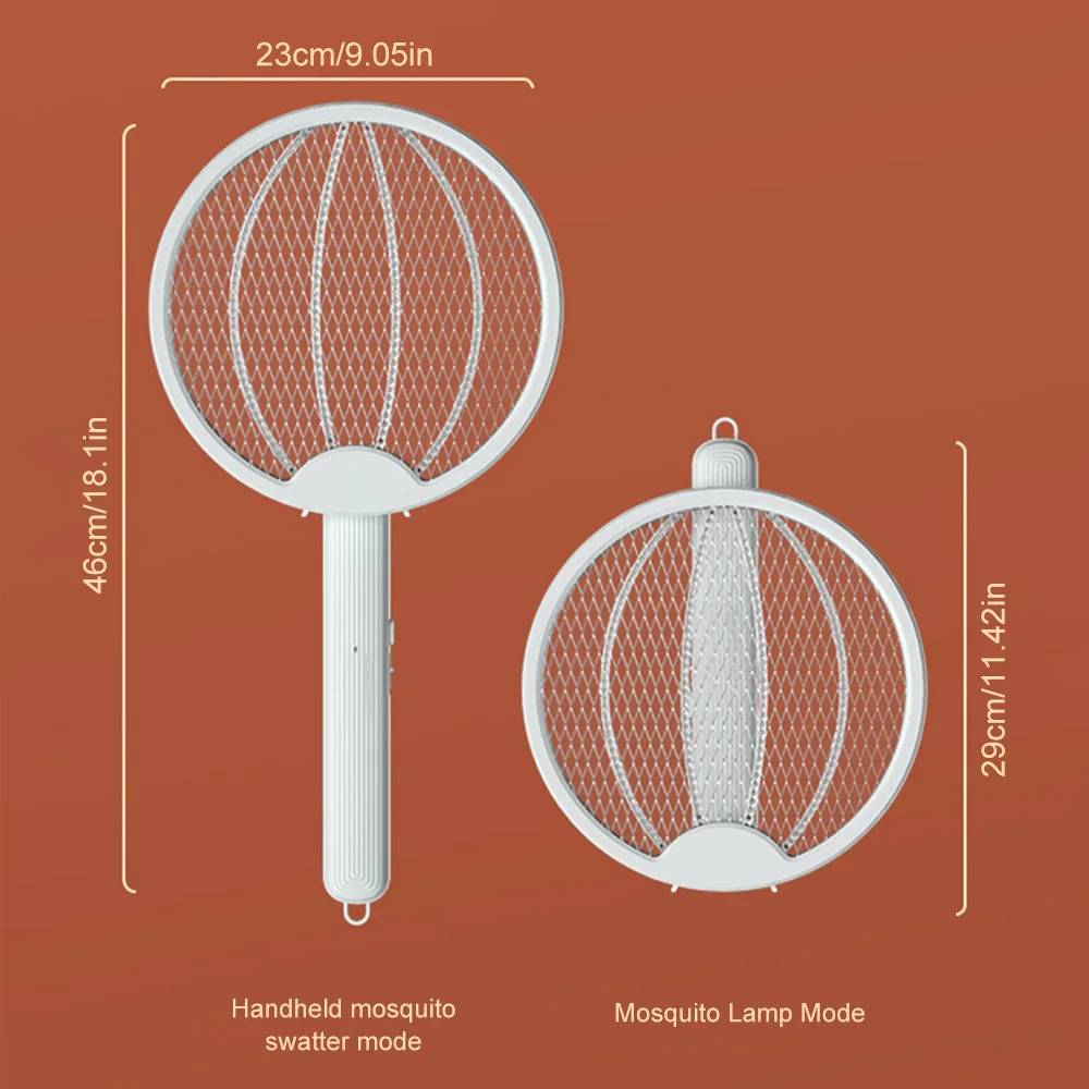 Raqueta eléctrica para mosquitos 4 en 1, matamoscas plegable, lámpara antimosquitos UV recargable, trampa para insectos y murciélagos para el hogar