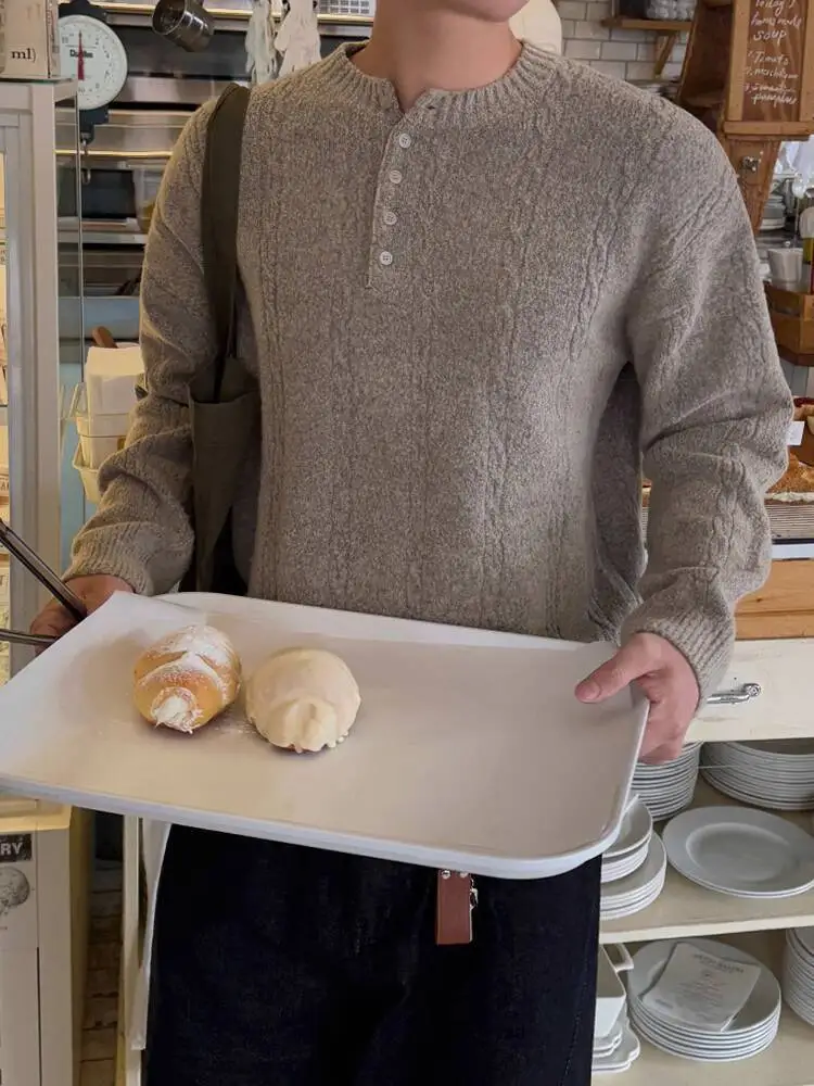 

SYUHGFA простые мужские свитера с круглым воротником, однотонные вязаные повседневные топы, пуловер в корейском стиле, свободные мужские трикотажные изделия, зима 2023 г.