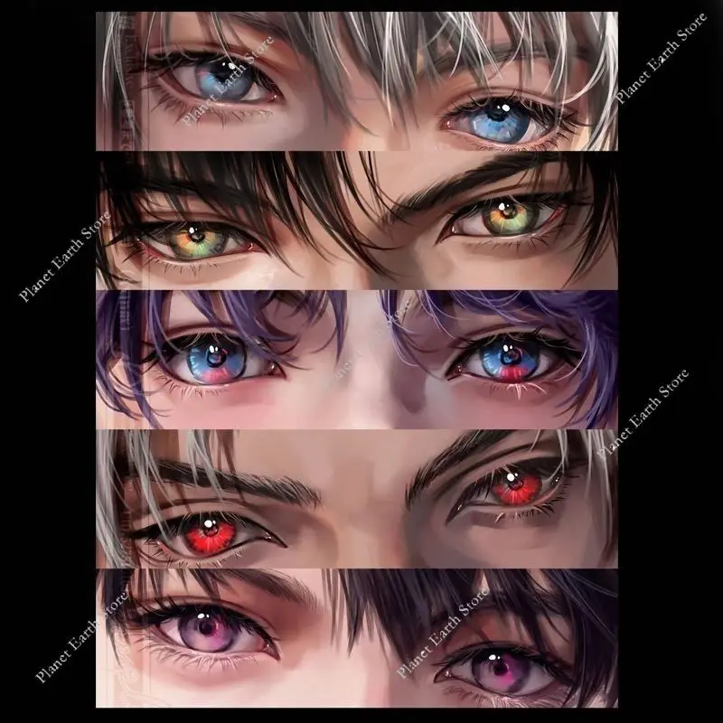 1/5Pcs Game Love and Deepspace Sylus Caleb Xavier Zayne Rafayel Anime Acrylic Eye Card Cosplay Eye Transparent Card Peripherals