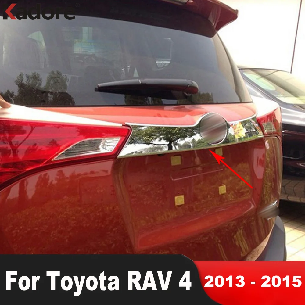 

For Toyota RAV4 RAV 4 2013 2014 2015 Stainless Steel Car Rear Trunk Lid Cover Trim Taigate Molding Strip Sticker Accessories
