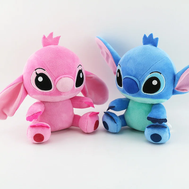 2026 Disney Stitch & Angel Peluche Duo Set (18cm) |   Llaveros a juego con alienígena azul y ángel rosa |   Decoración de mochila con tema Ohana |   Regalo