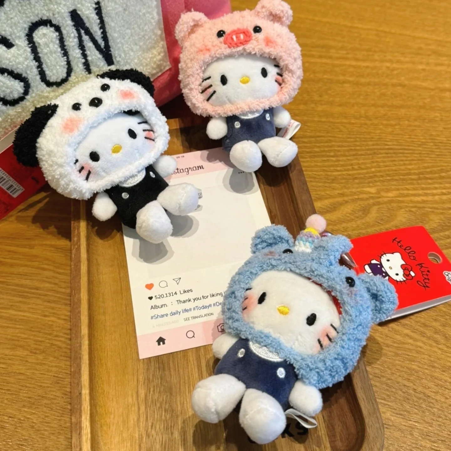 Cute Kit Sauce Headgear Bag Pendant Winter Healing Hellokit Cat Schoolbag Ornaments Doll Doll