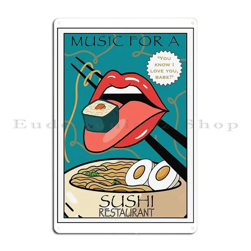Music For A Sushi Restaurant Harry S House Metal Plaque Poster Pub Plates Custom Wall Party Bar Tin Sign Poster