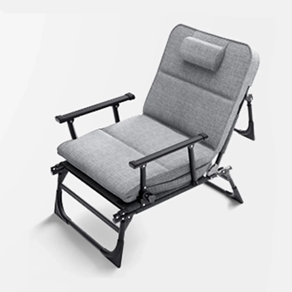 Silla de salón plegable, máquina de siesta de oficina, cama plegable y sofá, silla reclinable de doble uso, diseño de cama individual cómodo y