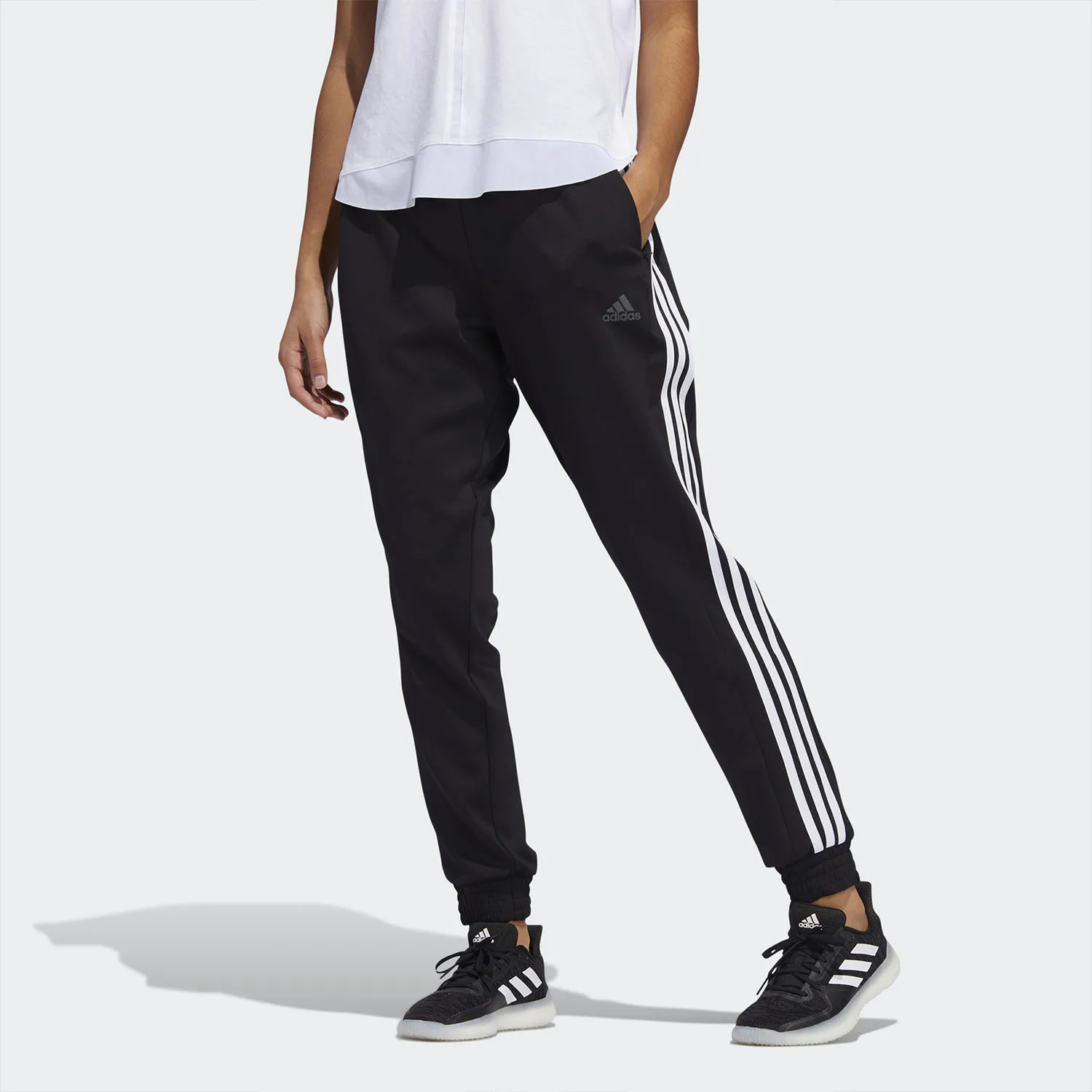 

Официальные оригинальные женские повседневные спортивные брюки Adidas для тренировок, новый сезон, модель FT0643