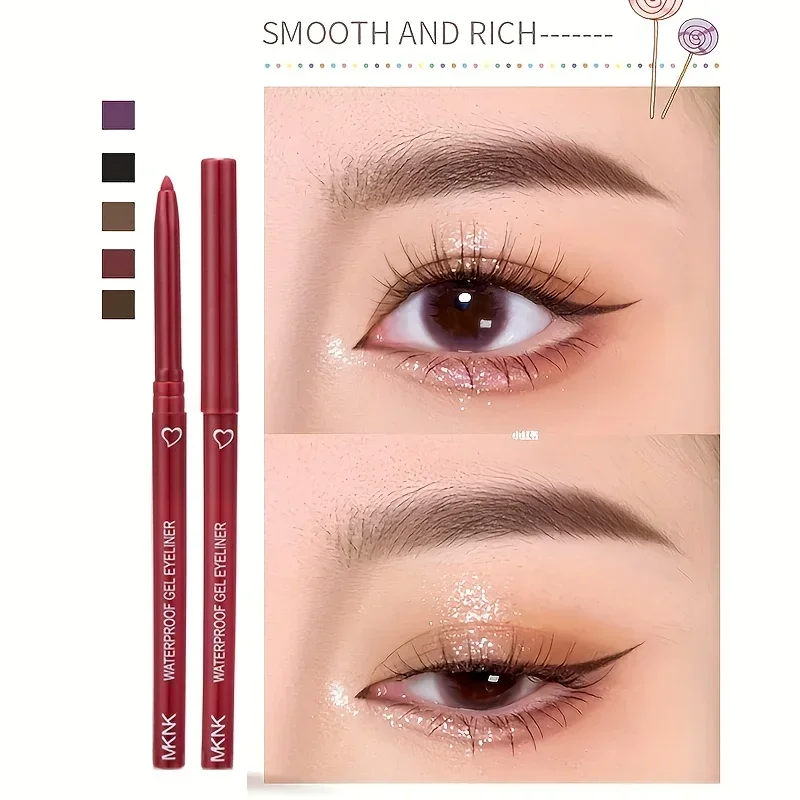 6 Colors Eyeliner Gel Pencil Lying Silkworm Pen Waterproof Red Blue Black Brown Easy Wear Lasting Shiny Eyes Makeup Eyeliner ﻿