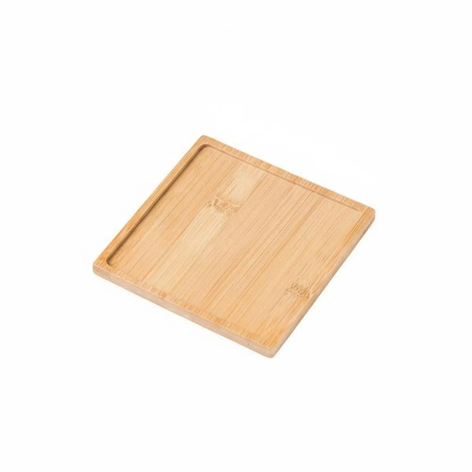 Industrial Tray Bamboo Pot Saucer Minimalist Wooden Base Rectangular Round Shapes for Indoor Plant Pot Cover and Decor