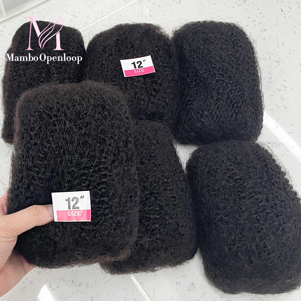 Natural Brazilian 4C Afro Kinky Bulk Human Hair for Locs Braiding Remy Hair Bundle 30g/Pack No Weft 4C Afro Kinky 10-18 Inch