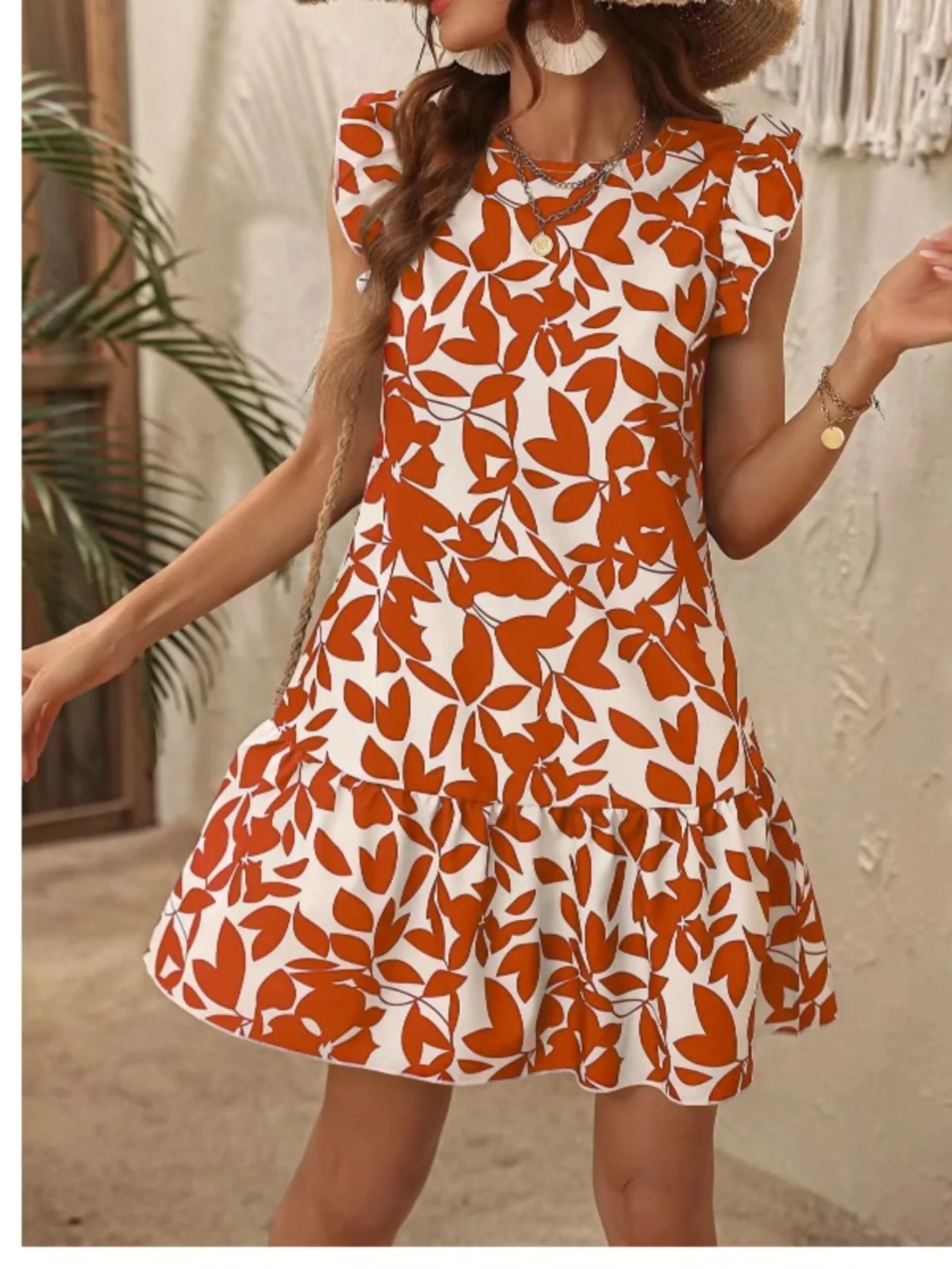 Dolce estate stampa floreale rotonda Ne Fly Sve ort Dr Faionable Le modello gonna longuette in fibra di poliestere pezzo unico