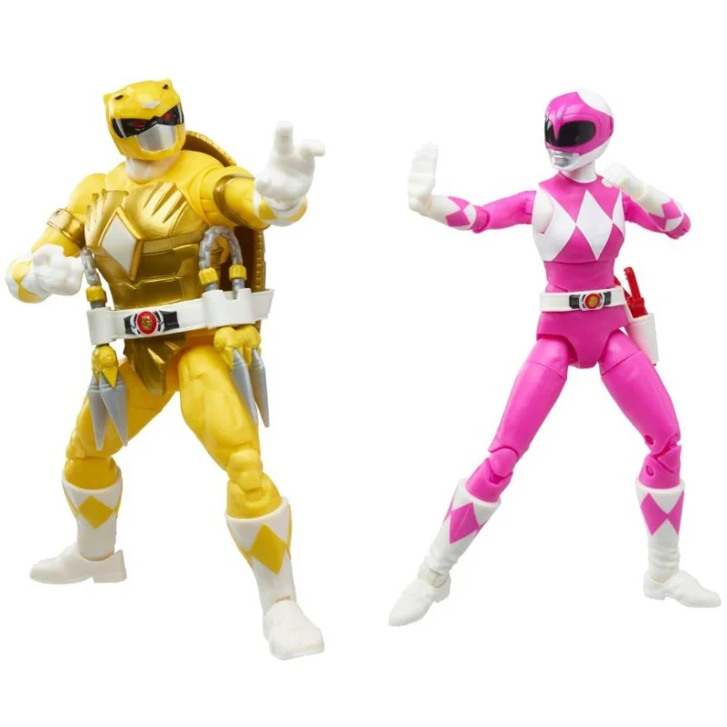 Power Rangers Lightning Collection & Teenage Mutant Ninja Turtles Michelangelo & Pink April 2-Pack 6 Inch Action Figure Toy