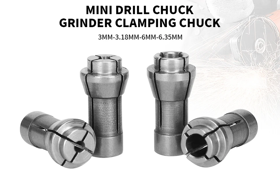 1PC Schleifen Maschine Spann Collet Die Grinder Collet Gravur Chuck 3mm/3,18mm/6mm/6,35mm Ersatz Teile – Detail 4
