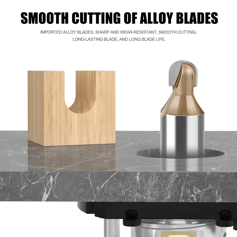 Professional Ball Nose Curved Trench Wood Router Bit 1/2