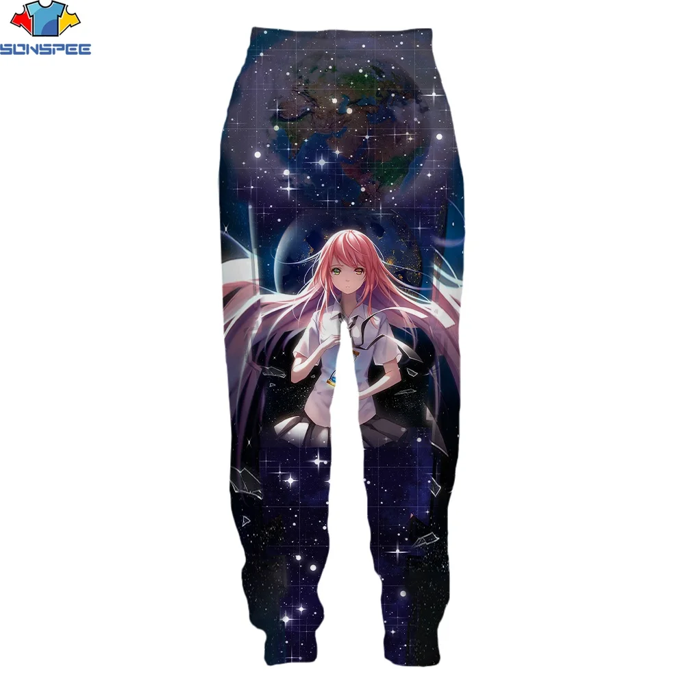 

SONSPEE 3D Printed Spring Autumn Men Women Long Pants Japanese Anime Characters Harajuku Sport Loose Leisure Sweatpants Trousers