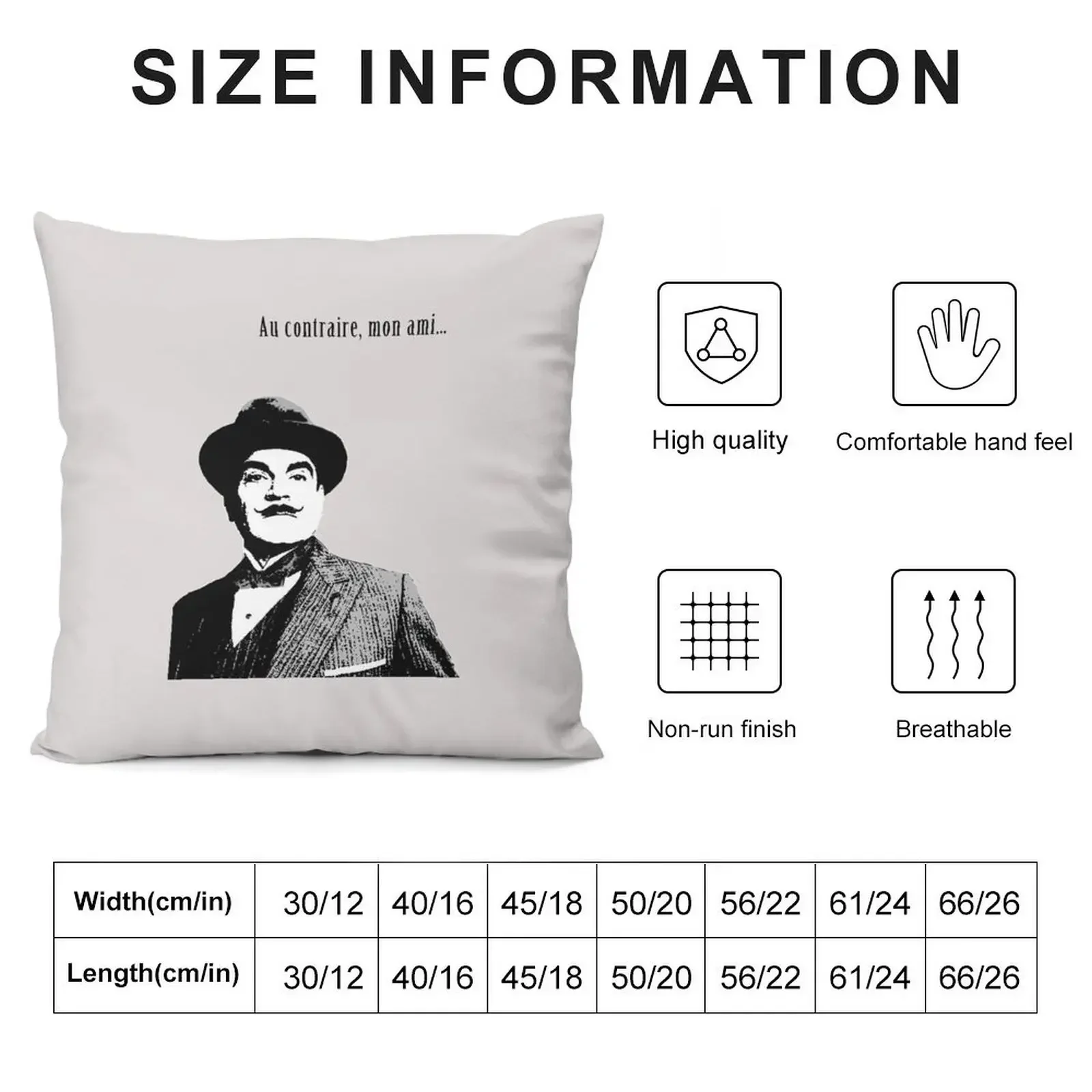 Hercule Poirot Essential T-Shirt Throw Pillow Sofa Cushion Christmas Pillow New year pillow