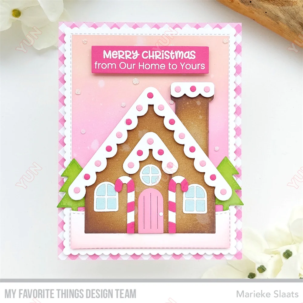 New Gingerbread House Scrapbooking Decorative Stamp Stencils DIY Gift Cards Craft Metal Cutting Dies Handmade Greeting Cards