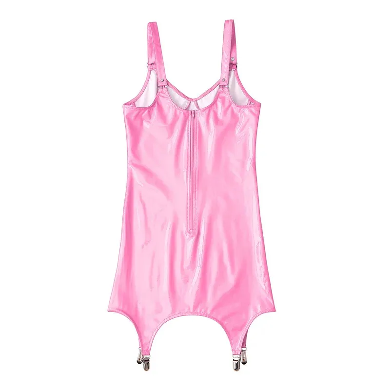 Womens Shiny Metallic PVC Leat - đánh giá và giá Babydoll Chemise Night
